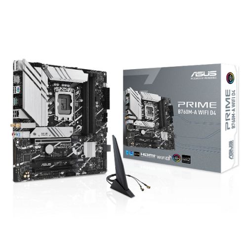 Mainboard Asus Prime B760M-A WIFI D4 (Intel B760/ Socket 1700/ M-ATX/ 4 khe ram/ DDR4/ 2.5 Gigabit LAN)